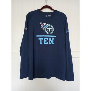 Tennessee Titans Shirt NFL Combine AuthenticbUnder Armour Men's Large Navy LS